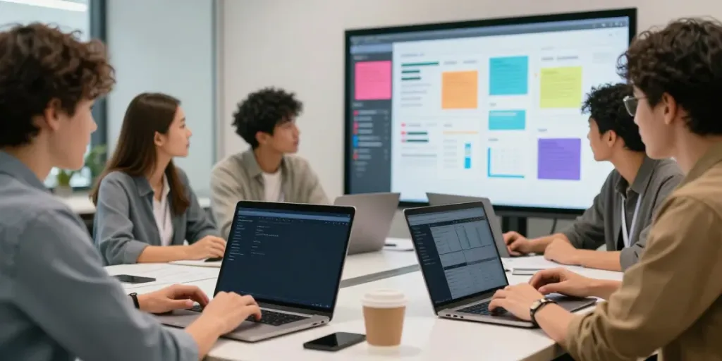 Campagne marketing influence strategies analyzed in a tech-driven workspace.